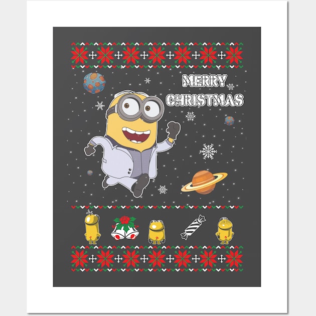 Minions Funny ugly christmas sweater Wall Art by tabaojohnny